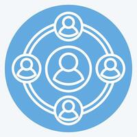 Icon Social. related to Social Network symbol. blue eyes style. simple design illustration vector