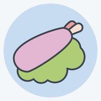 Icon Nigiri. related to Japan symbol. color mate style. simple design illustration. vector