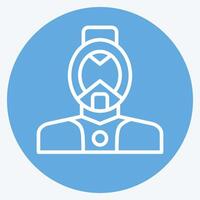 Icon Diving Mask. related to Diving symbol. blue eyes style. simple design illustration vector