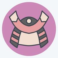 Icon Samurai. related to Japan symbol. color mate style. simple design illustration. vector