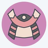 icono samurai. relacionado a Japón símbolo. color compañero estilo. sencillo diseño ilustración. vector