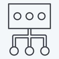 Icon Data. related to Social Network symbol. line style. simple design illustration vector