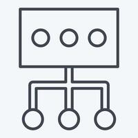 Icon Data. related to Social Network symbol. line style. simple design illustration vector