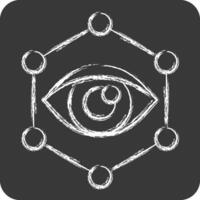 Icon Vision. related to Social Network symbol. chalk Style. simple design illustration vector