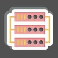 Sticker Server. related to Social Network symbol. simple design illustration vector