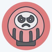 Icon Daruma. related to Japan symbol. color mate style. simple design illustration. vector