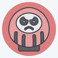 Icon Daruma. related to Japan symbol. color mate style. simple design illustration. vector