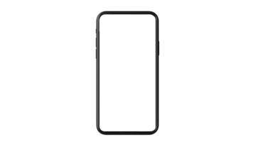 AI generated Isolated smartphone with transparent screen. Mobile phone cut out png