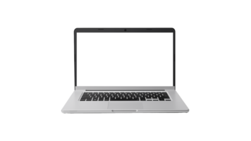 AI generated Isolated laptop with transparent screen cut out. Laptop computer cut out png