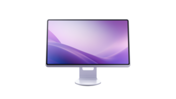 AI generated Computer monitor cut out. Isolated desktop monitor on transparent background png