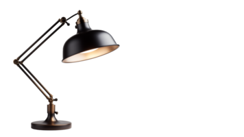 ai generiert Schreibtisch Lampe Schnitt aus. retro Tabelle Lampe auf transparent Hintergrund png