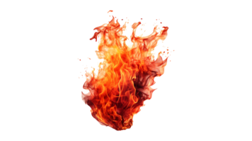 AI generated Fire flame on transparent background. Blazing flame on transparent background in png