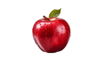 ai gegenereerd geïsoleerd rood appel fruit besnoeiing uit. rood appel fruit Aan transparant achtergrond png