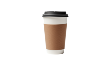 AI generated Paper cup mockup cut out. Cup of coffee mockup. Paper cup on transparent background png
