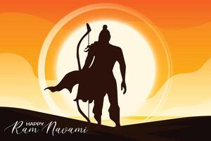 Illustration of a Background for celebrate Shree Ram Navami. vector