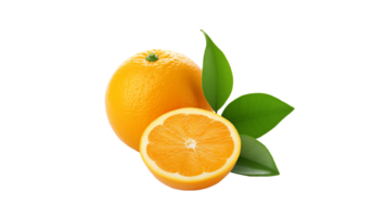 ai genererad isolerat orange frukt skära ut. orange frukt på transparent bakgrund png