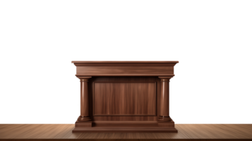 AI generated Wooden podium cut out. Political election podium for speech on transparent background png