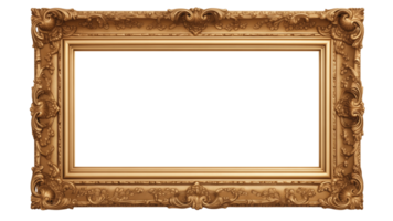 AI generated Vintage frame cut out. Vintage picture frame on transparent background png