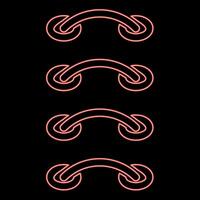 Neon cross stitching sew darning-stitch stalks of the threads insertion sewing sramps connect fabric Surgical seams Rough seam patch suture red color vector illustration image flat style