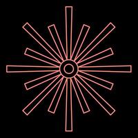 Neon laser optic beam flash sparks linear ray lighting red color vector illustration image flat style