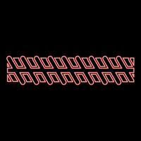 Neon reinforcement rebar red color vector illustration image flat style light