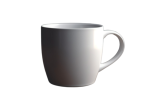 ai generado cerámico blanco taza en transparente antecedentes png imagen