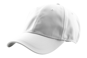 AI generated White cap mockup on transparent background PNG image
