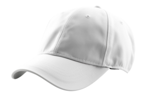 AI generated White cap mockup on transparent background PNG image