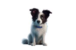 AI generated Border collie on transparent background PNG image