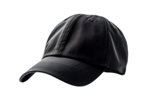 AI generated Black cap mockup on transparent background PNG image