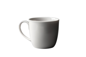 ai generado cerámico blanco taza en transparente antecedentes png imagen