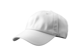 AI generated White cap mockup on transparent background png image