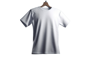 AI generated White t shirt mockup on transparent background PNG image