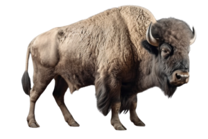 AI generated Bison with horns on transparent background PNG image