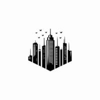 ai generado edificio logo vector icono diseño modelo