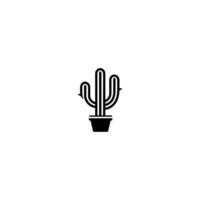 AI generated Cactus logo vector icon design flat