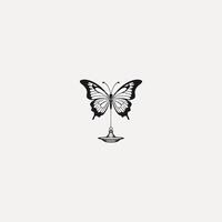 AI generated Balance butterfly vector logo design