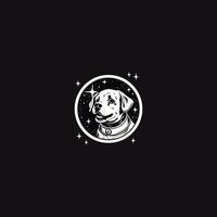 AI generated Dog in space logo vector icon design