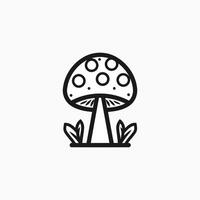 AI generated Mushroom logo icon design vector template