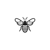 AI generated honey bee logo design vector template