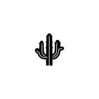 ai generado cactus logo vector icono diseño plano