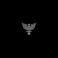 AI generated Eagle logo design icon vector template