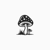 AI generated Mushroom logo icon design vector template