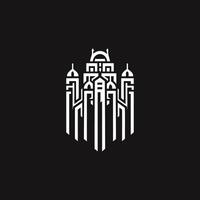 AI generated Building logo vector icon design template