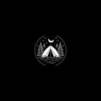 AI generated Camping logo vector icon flat design template