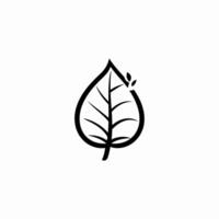 AI generated Leaf icon logo design vector