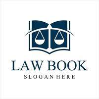law book business logo design template vector