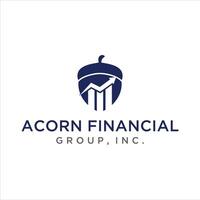 acorn financial logo design vector template