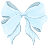 blue bow made of silk ribbon png