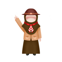 indonesian scout illustration png